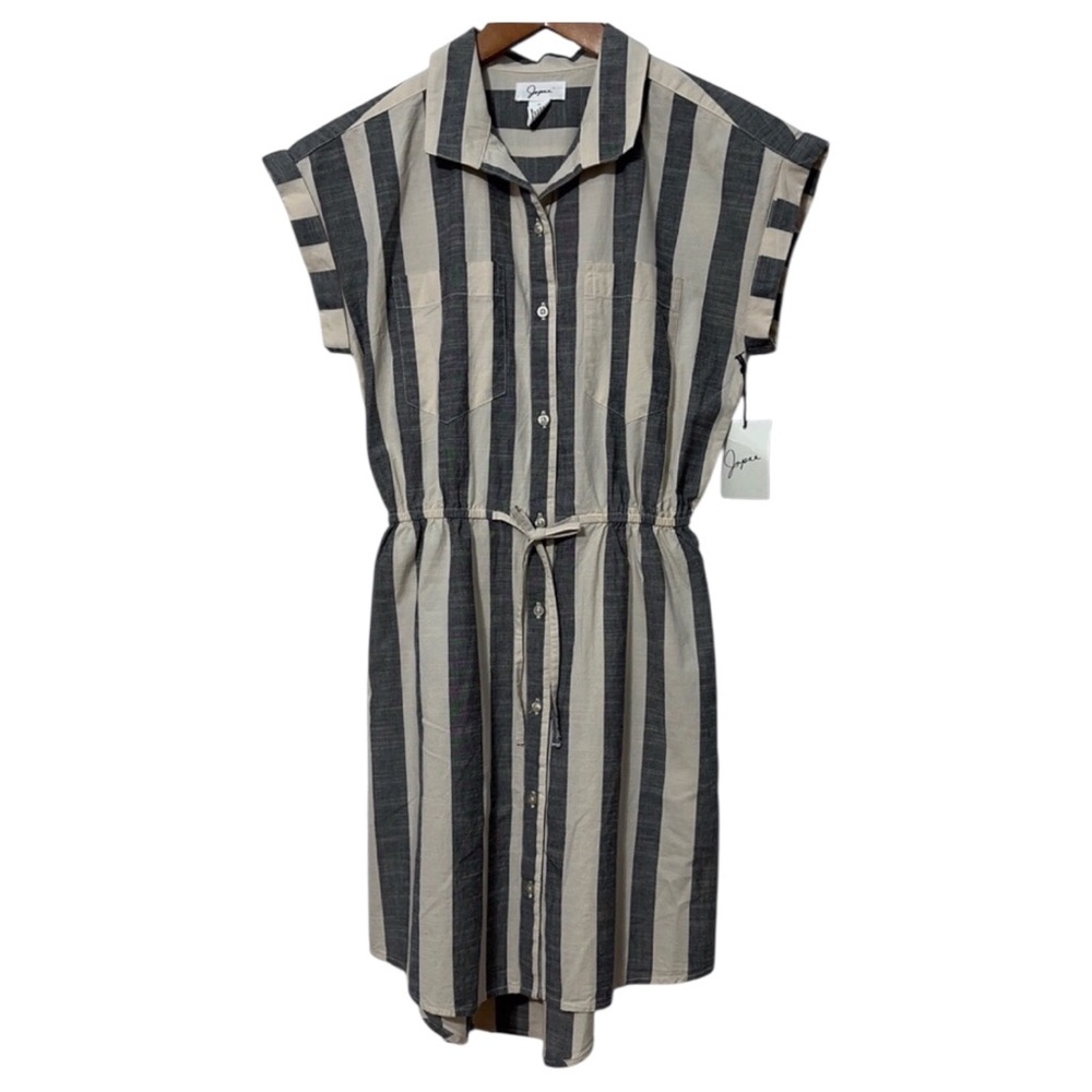 NWT Japna Striped Shirt Dress Size S *POCKETS*
